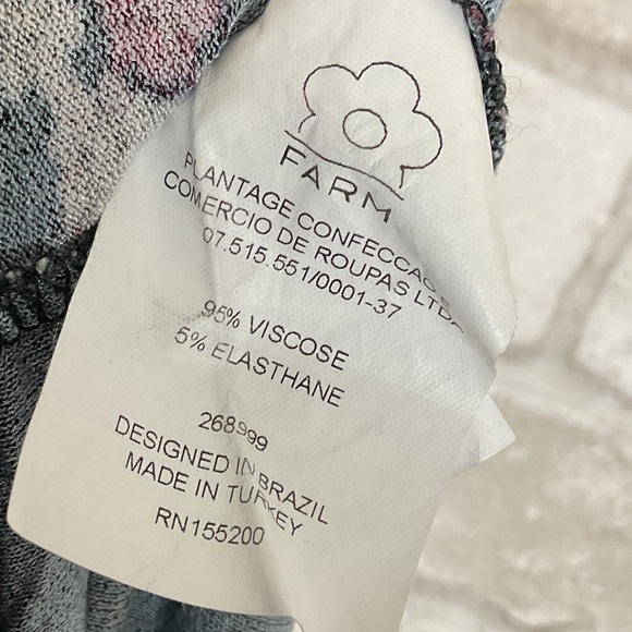 Anthropologie Farm Black Floral Wide Leg Pants Size M - Picture 12 of 15